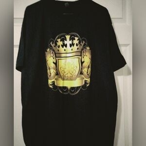 Black Golden King Crown w/Golden Mermaids T-shirt